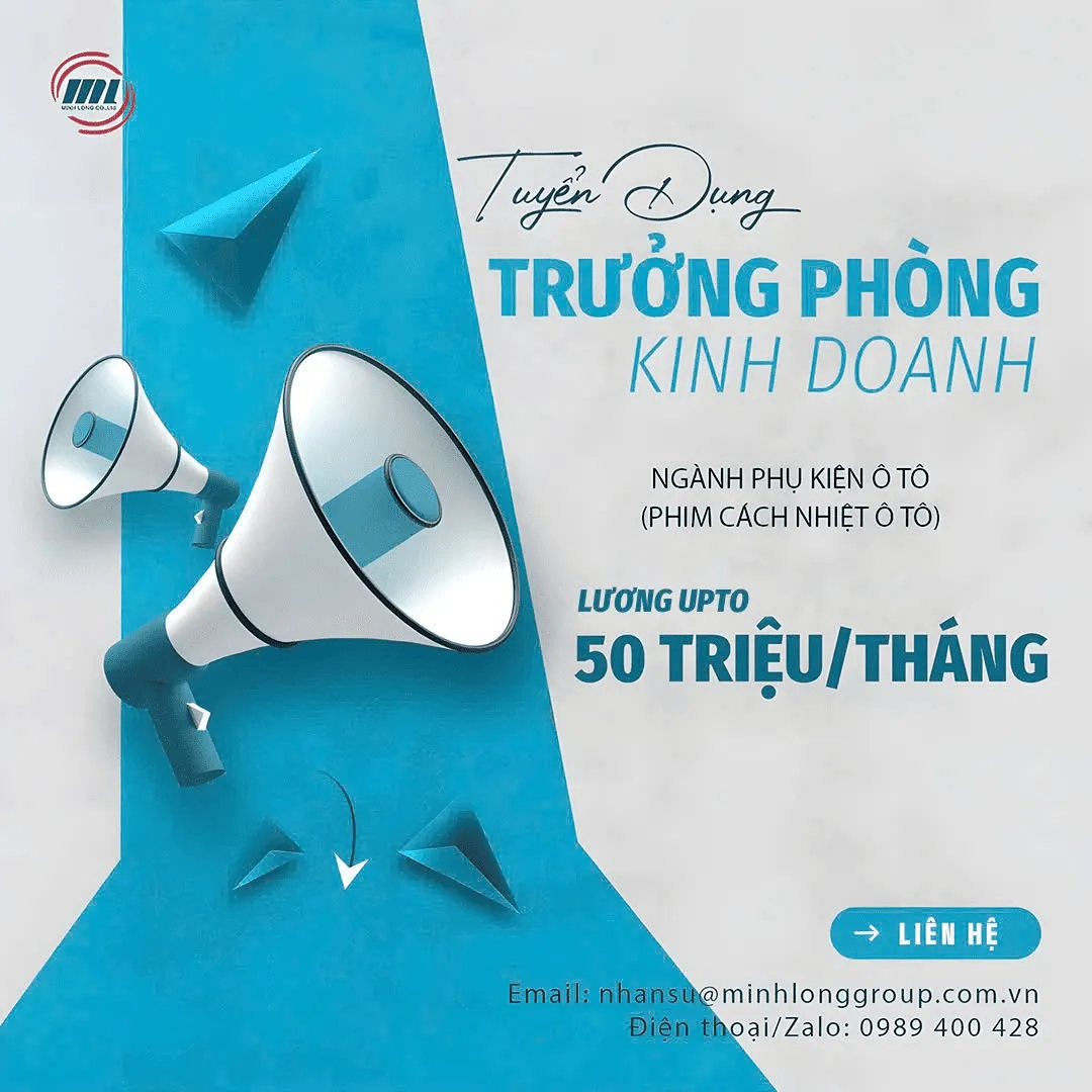Tuyển Trưởng Phòng Kinh Doanh Phụ Kiện Ô Tô | Minh Long Group