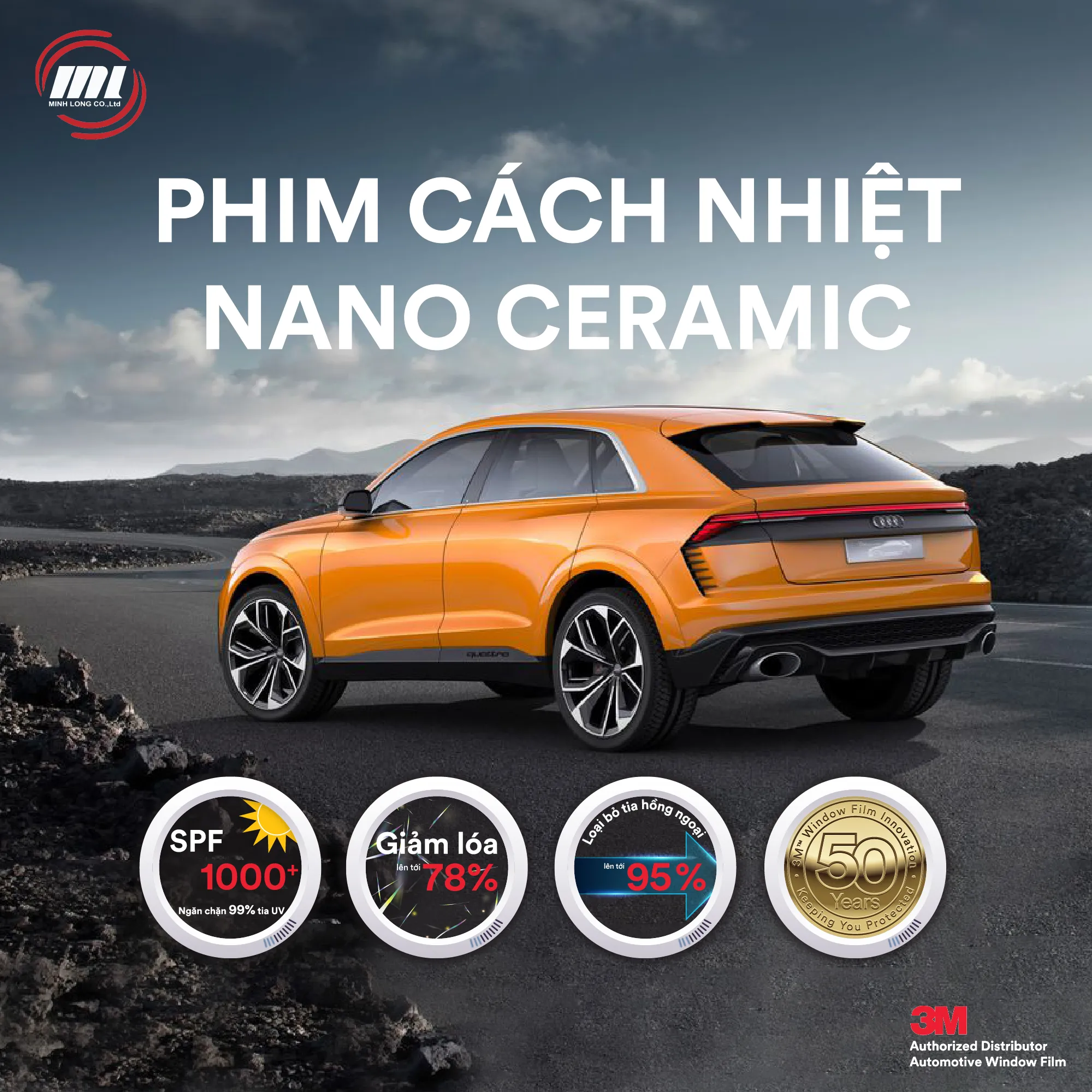 Phim Cách Nhiệt 3M Nano Ceramic (IR70M, IR35M)